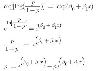 logistic regression exponent