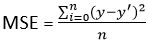 MSE cost function