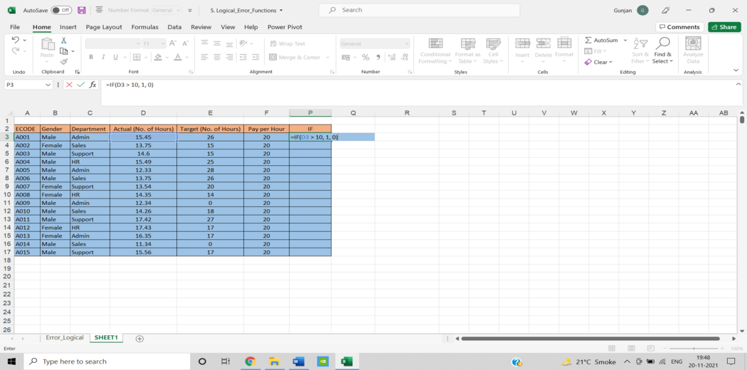 Excel Tutorial